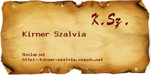 Kirner Szalvia névjegykártya